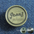 custom brand name buttons, flat logo metal buttons